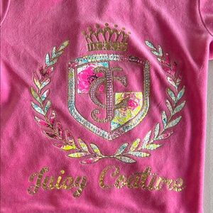 Juicy Couture Pink Hoodie with Gold Logo